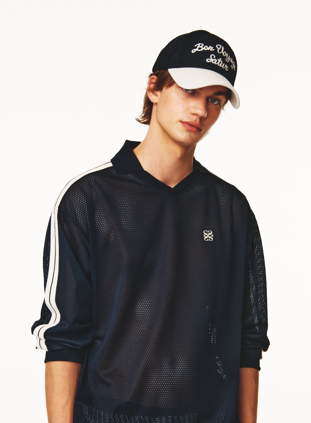 [satur] Lausanne Mesh Football Shirt - Black