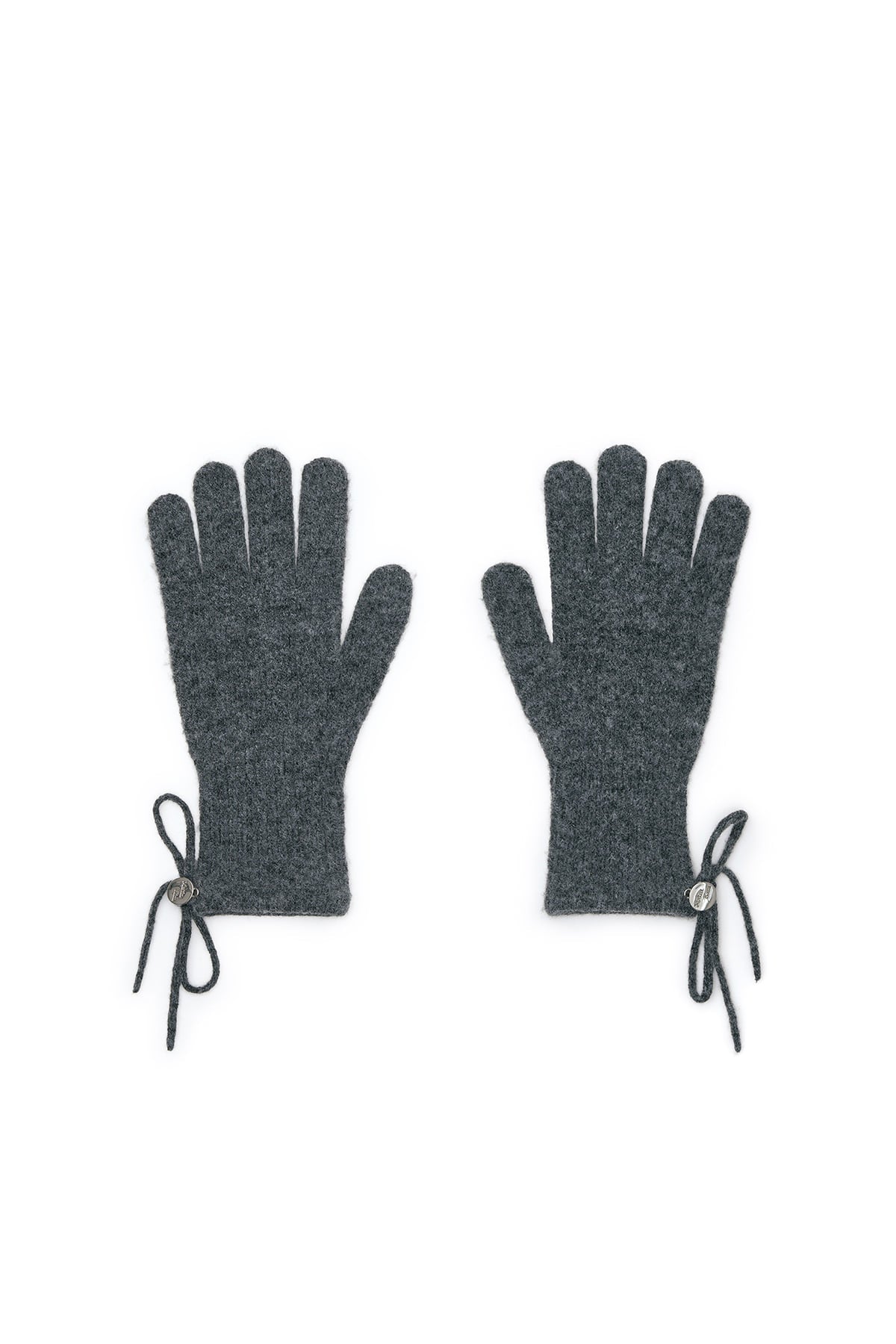 Matinkim Matin Kim Ribbon Finger Hole Gloves IN Charcoal