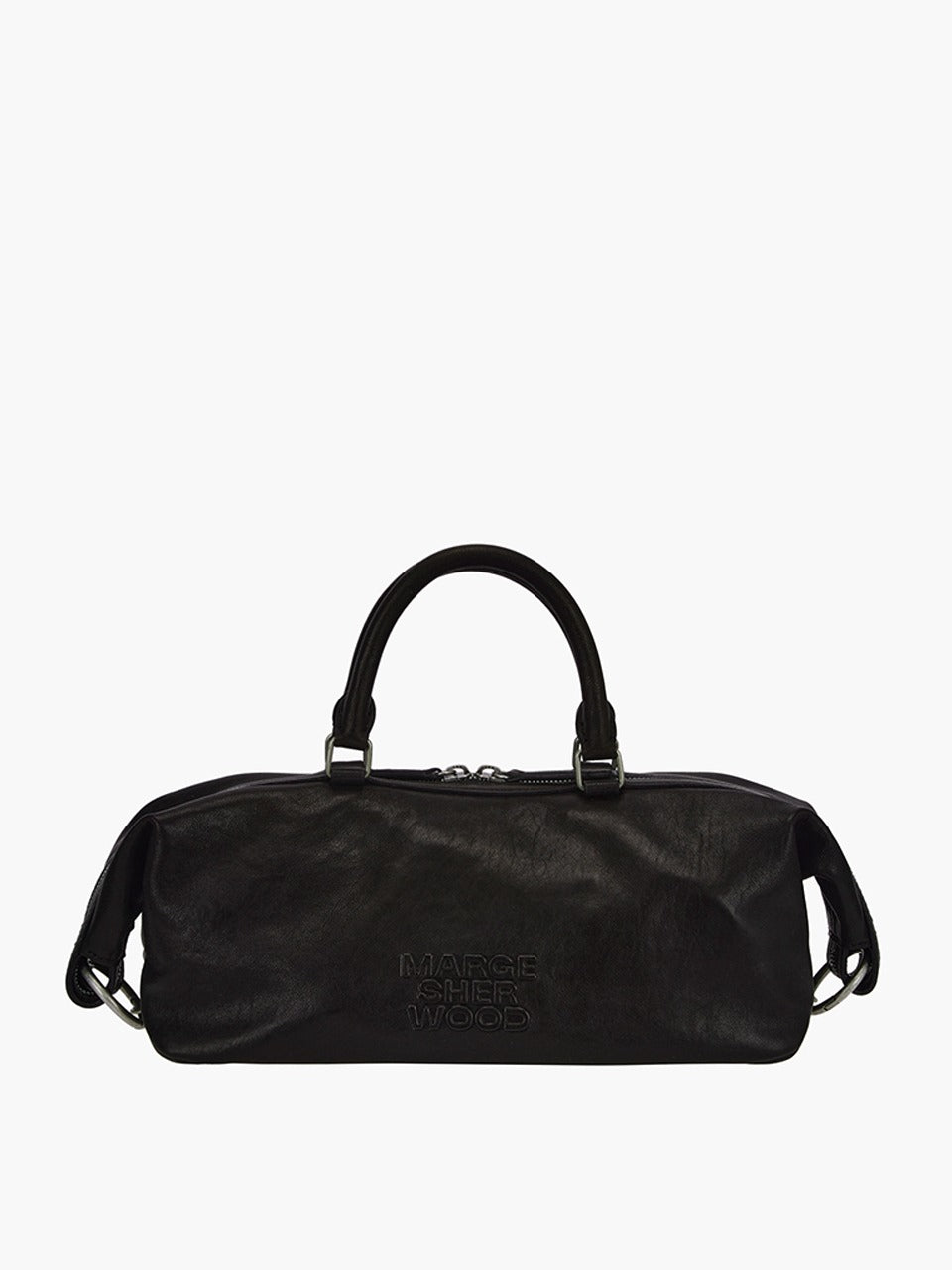 Margesherwood Dumpling EW Tote black washed nappa