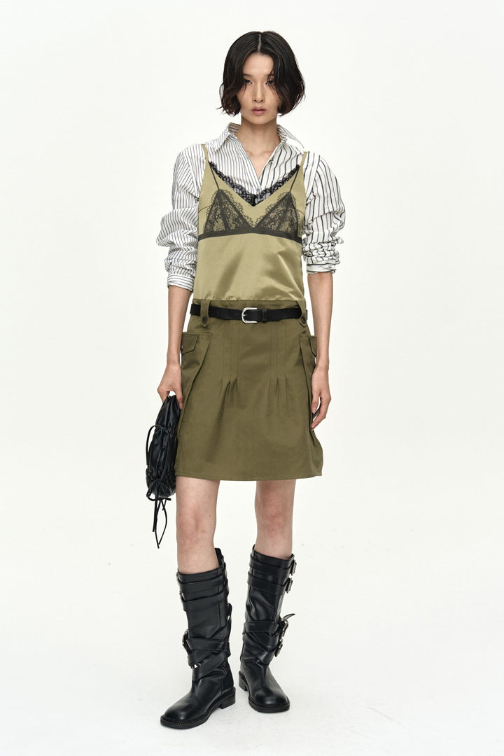 Andersson Bell Lace Bra Printed Cargo Dress