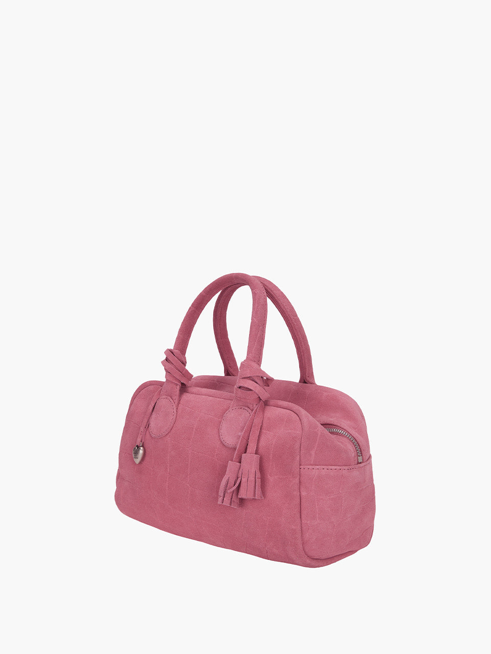 Margesherwood Soft Bowling pink croc-effect suede
