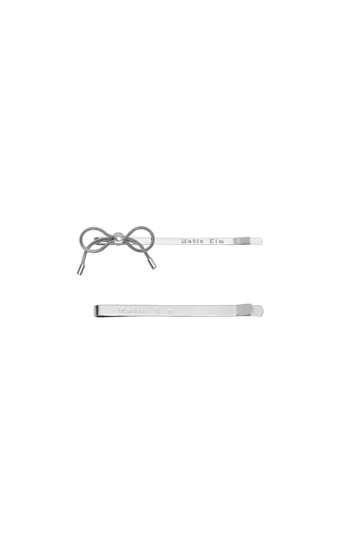 Matinkim Matin Ribbon Bobby Pin Set IN Silver