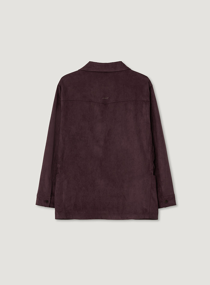 Mango Maniplease Road Suede Jacket Burgundy