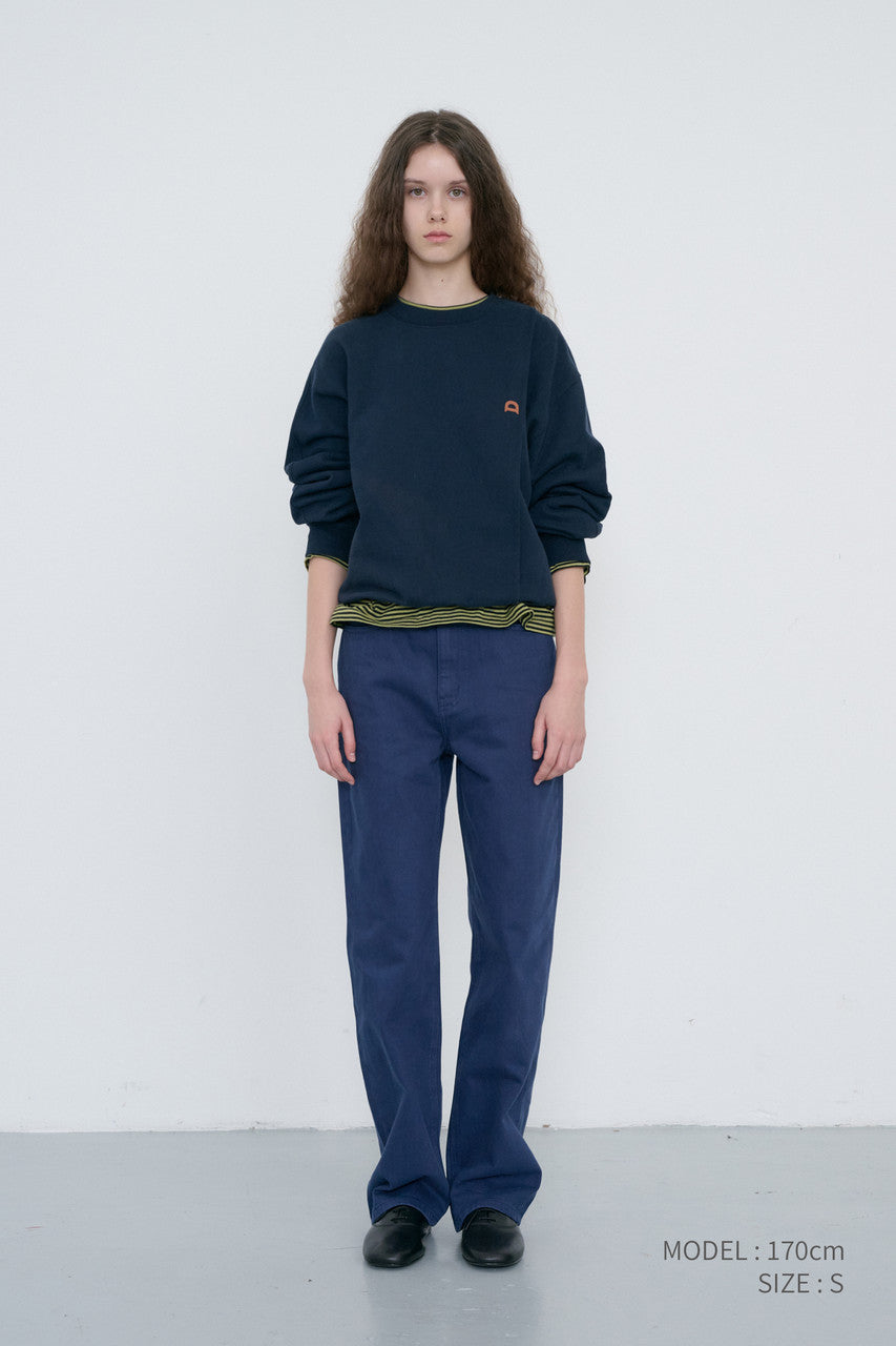 Dunst Unisex Dunst Logo Crease Sweatshirt French Navy