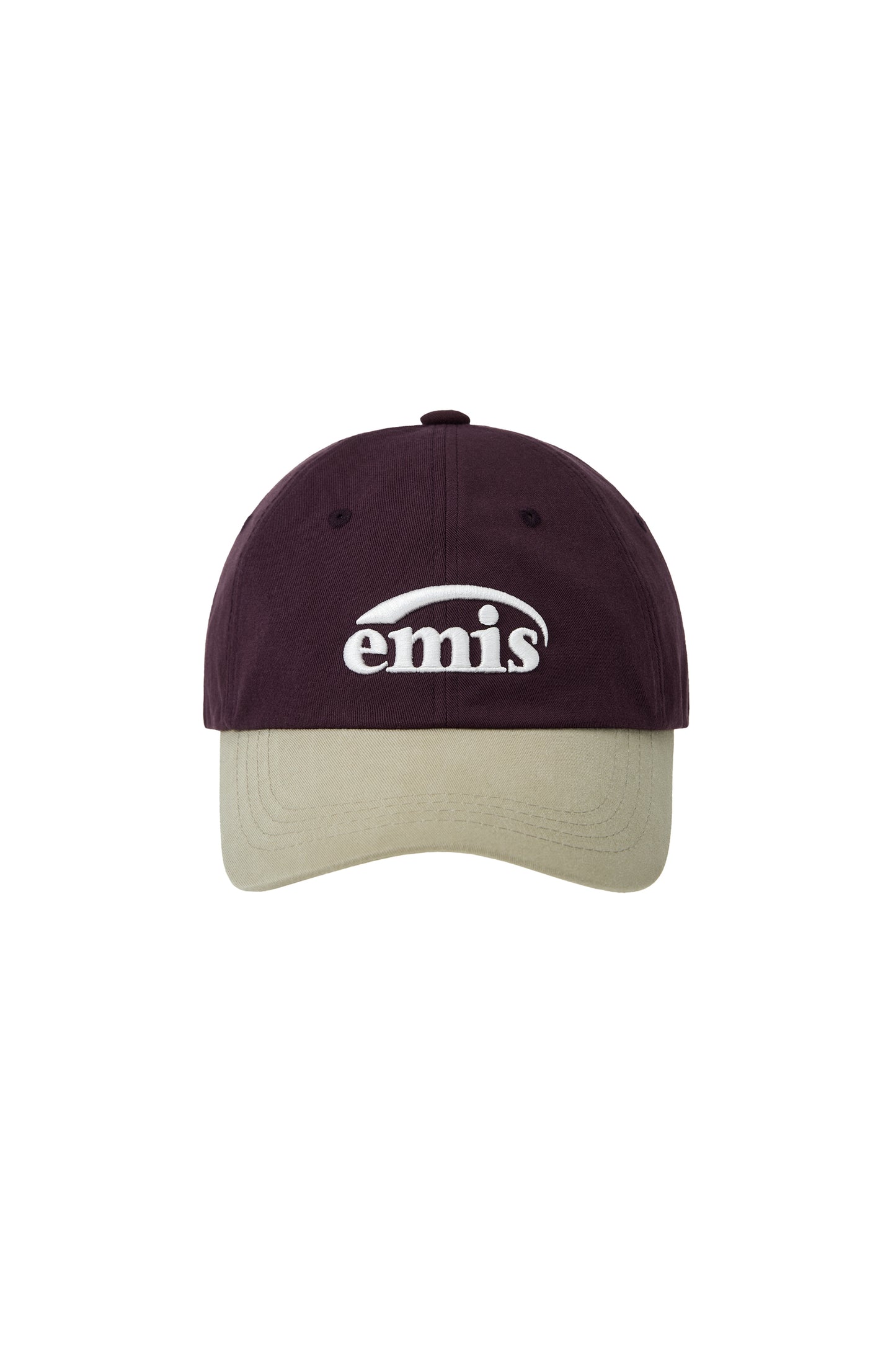 NEW LOGO MIX BALL CAP(RENEWAL)-BEIGE/WINE