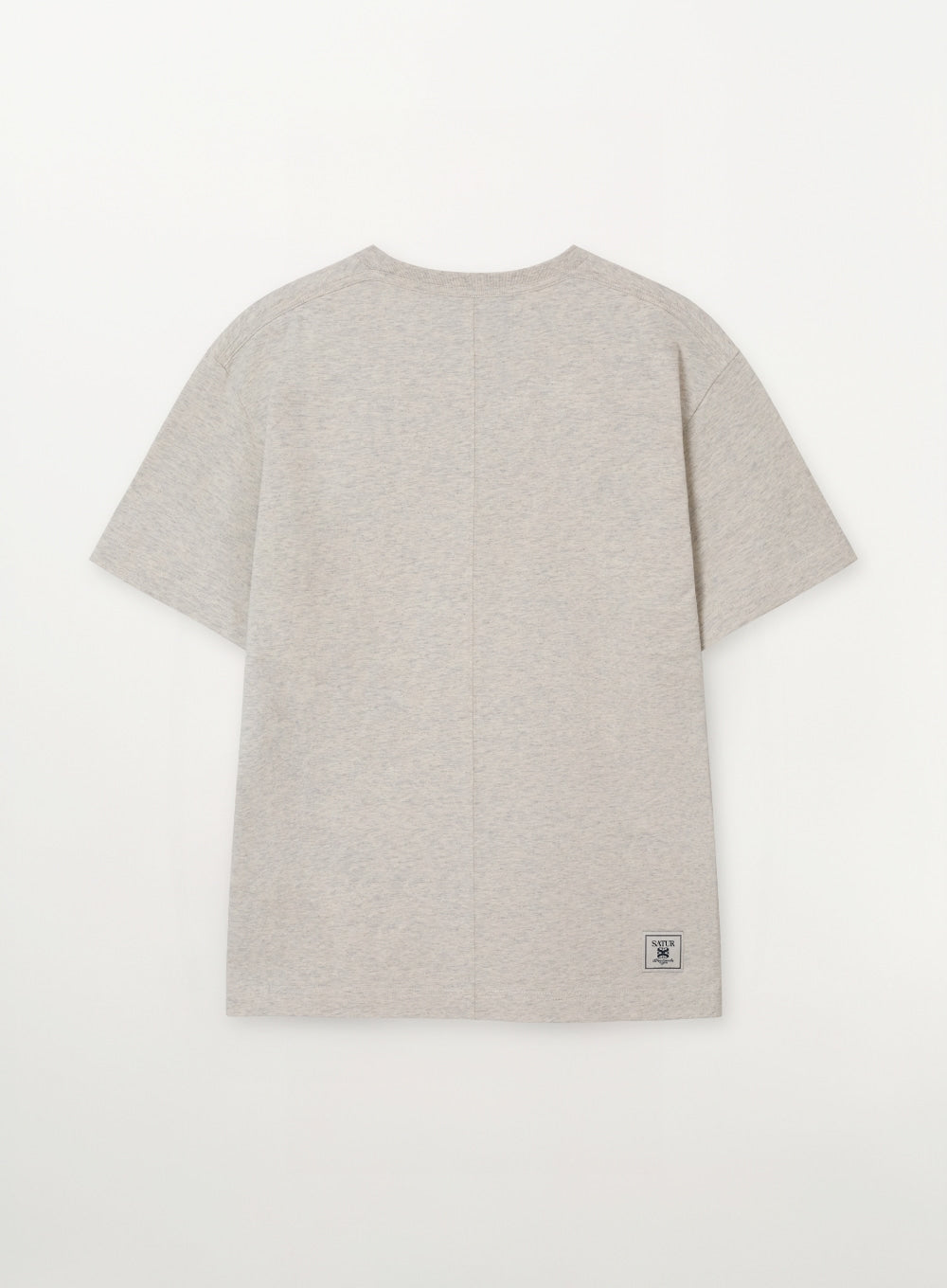Satur Flowing Small Logo T-Shirt - Oatmeal
