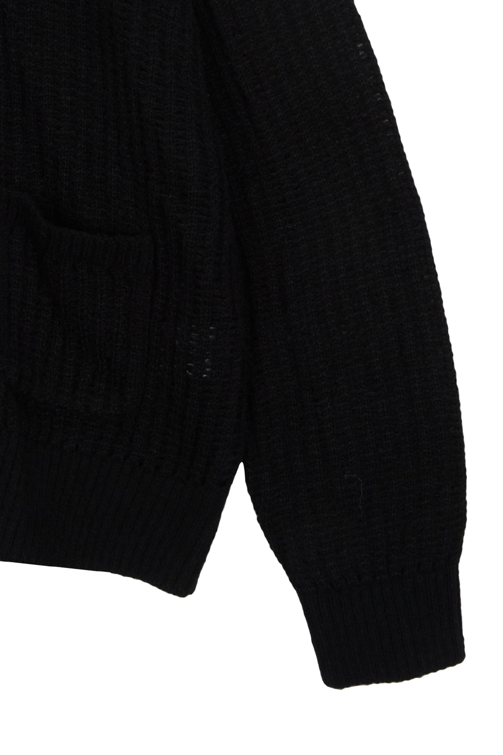 [matinkim] HAIRY CROCHET CARDIGAN FOR MEN IN BLACK