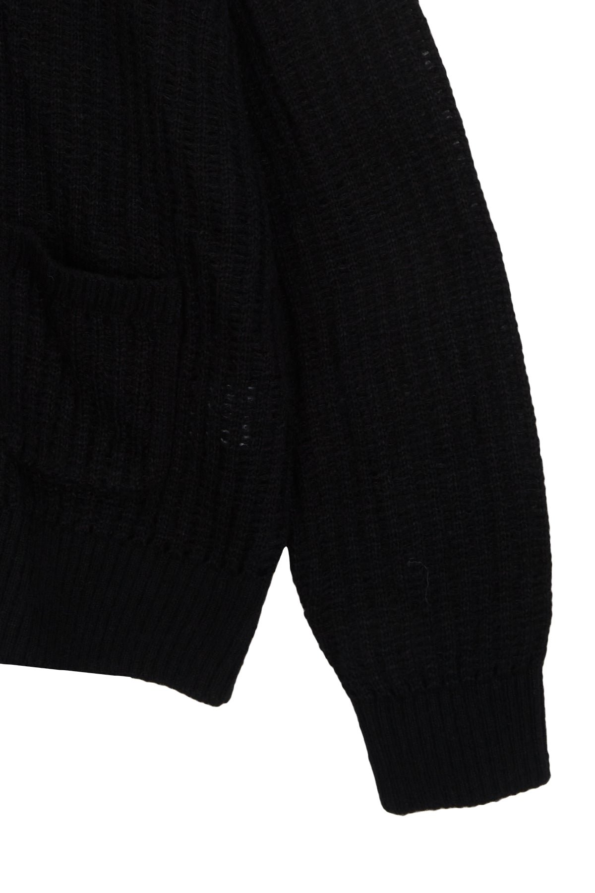 [matinkim] HAIRY CROCHET CARDIGAN FOR MEN IN BLACK