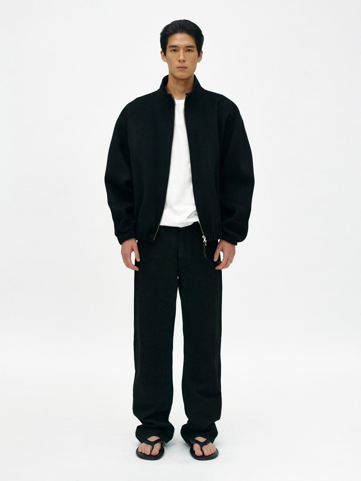 Nothing Written Plaza zip blouson (Dark navy, M)