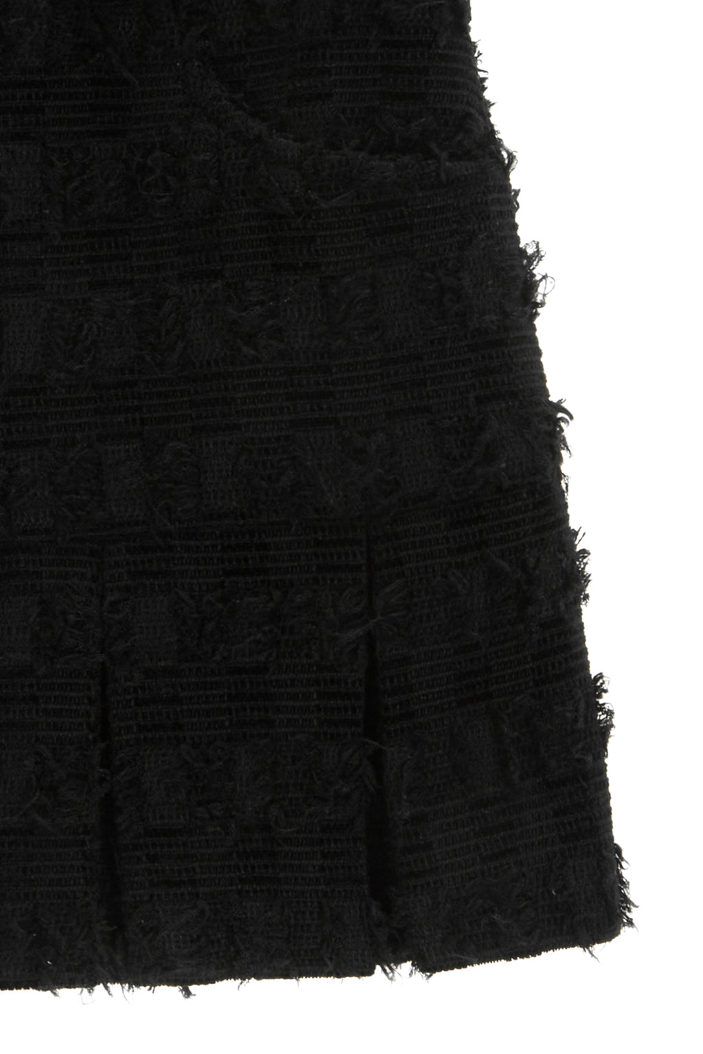 [matinkim] PLEATS MIXED TWEED MINI SKIRT IN BLACK
