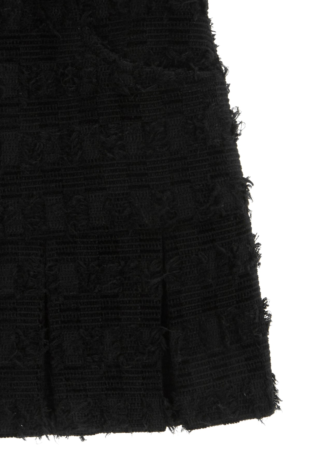 [matinkim] PLEATS MIXED TWEED MINI SKIRT IN BLACK