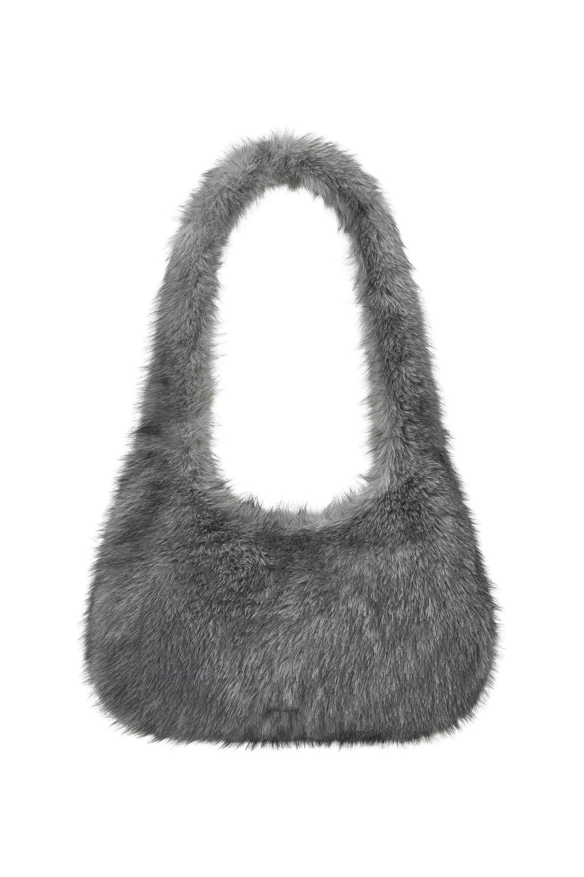 Emis Shaggy Crossbody Bag-Gray
