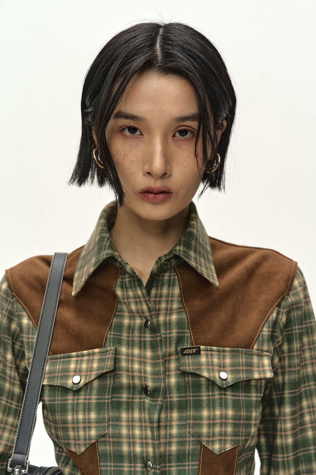 Andersson Bell Checkered Western Patched Shirt