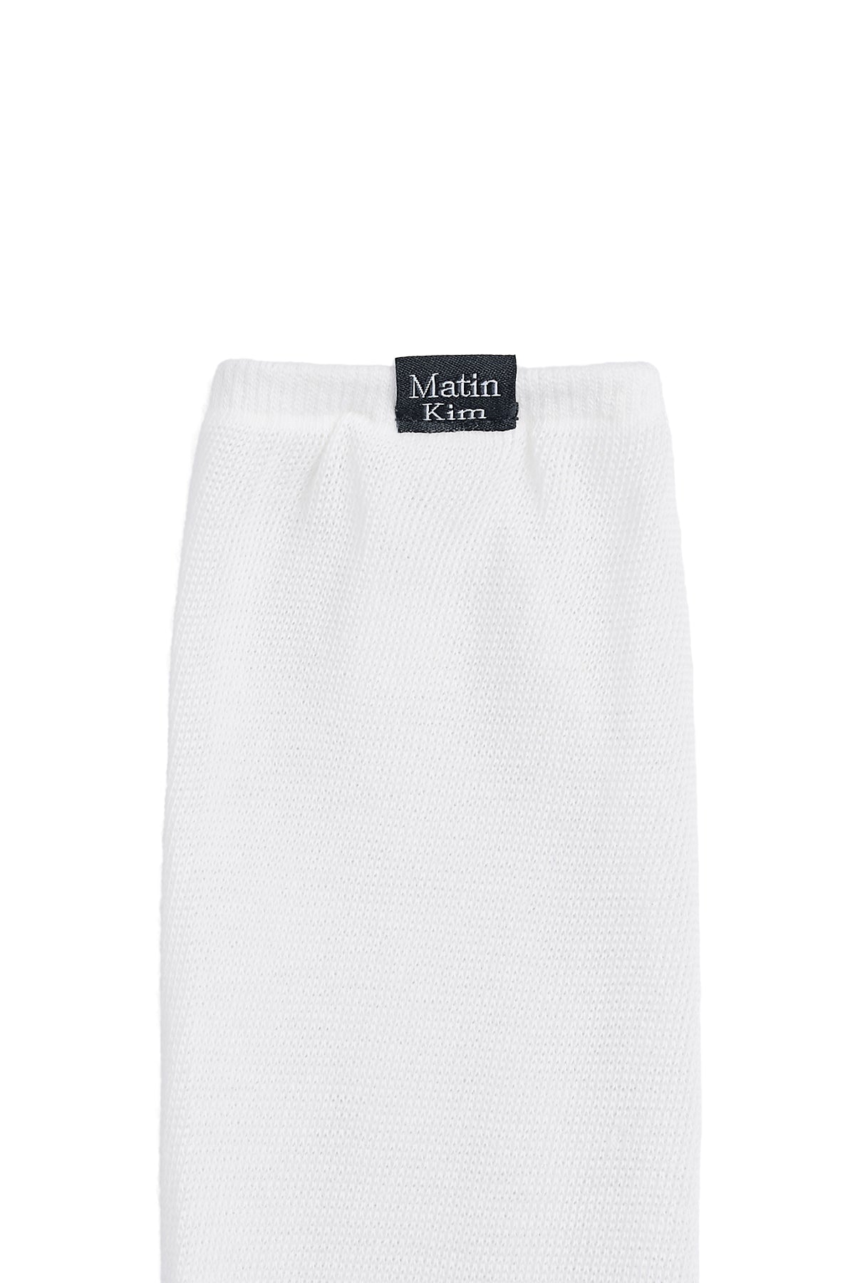 Matinkim Loose-Fit Logo Knee Socks IN White