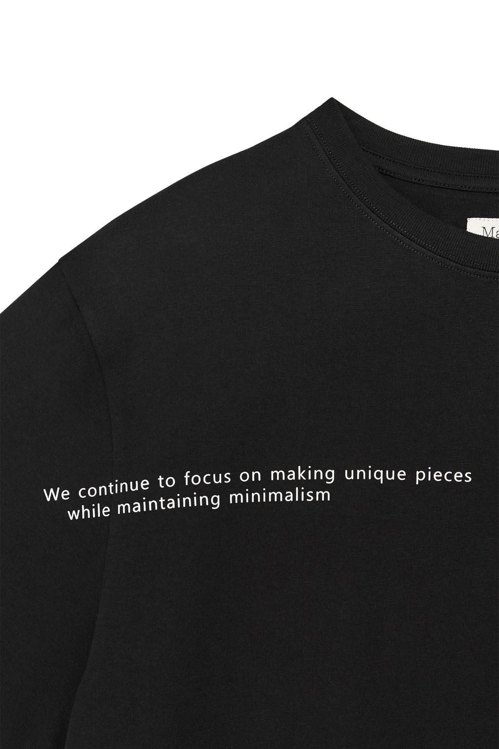 [matinkim] HALF TEXT LOGO TOP FOR WOMEN IN BLACK