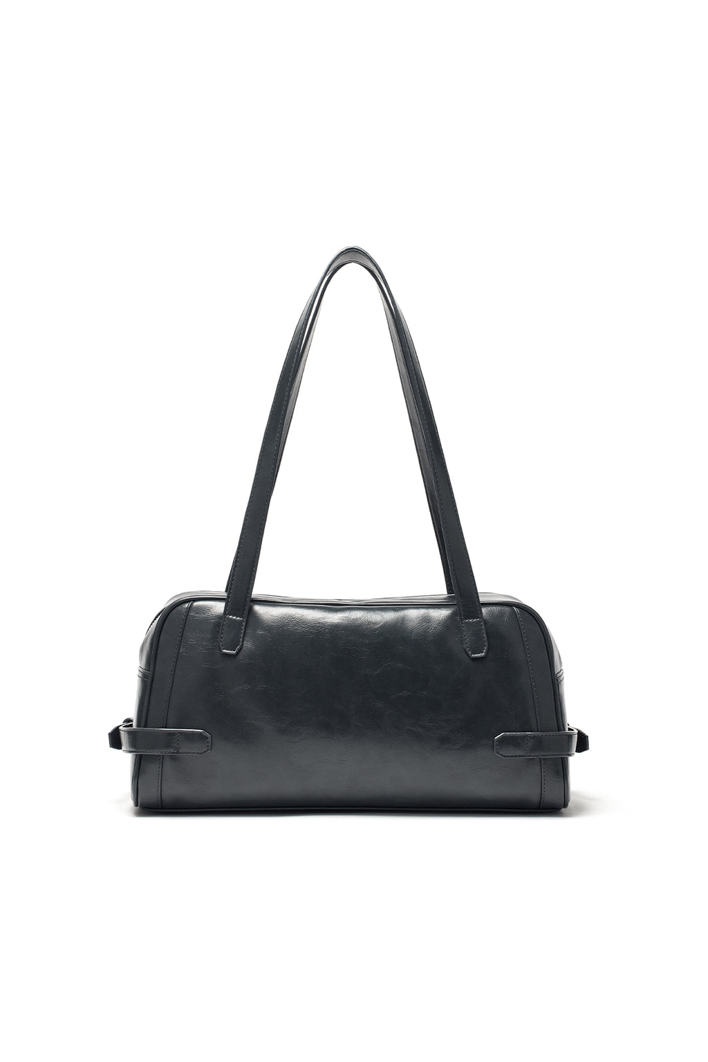 [matinkim] BIKER DETAIL MEDIUM SHOULDER BAG IN CHARCOAL