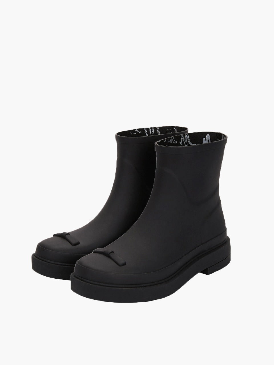 Margesherwood Ribbon Rubber Boots Short black