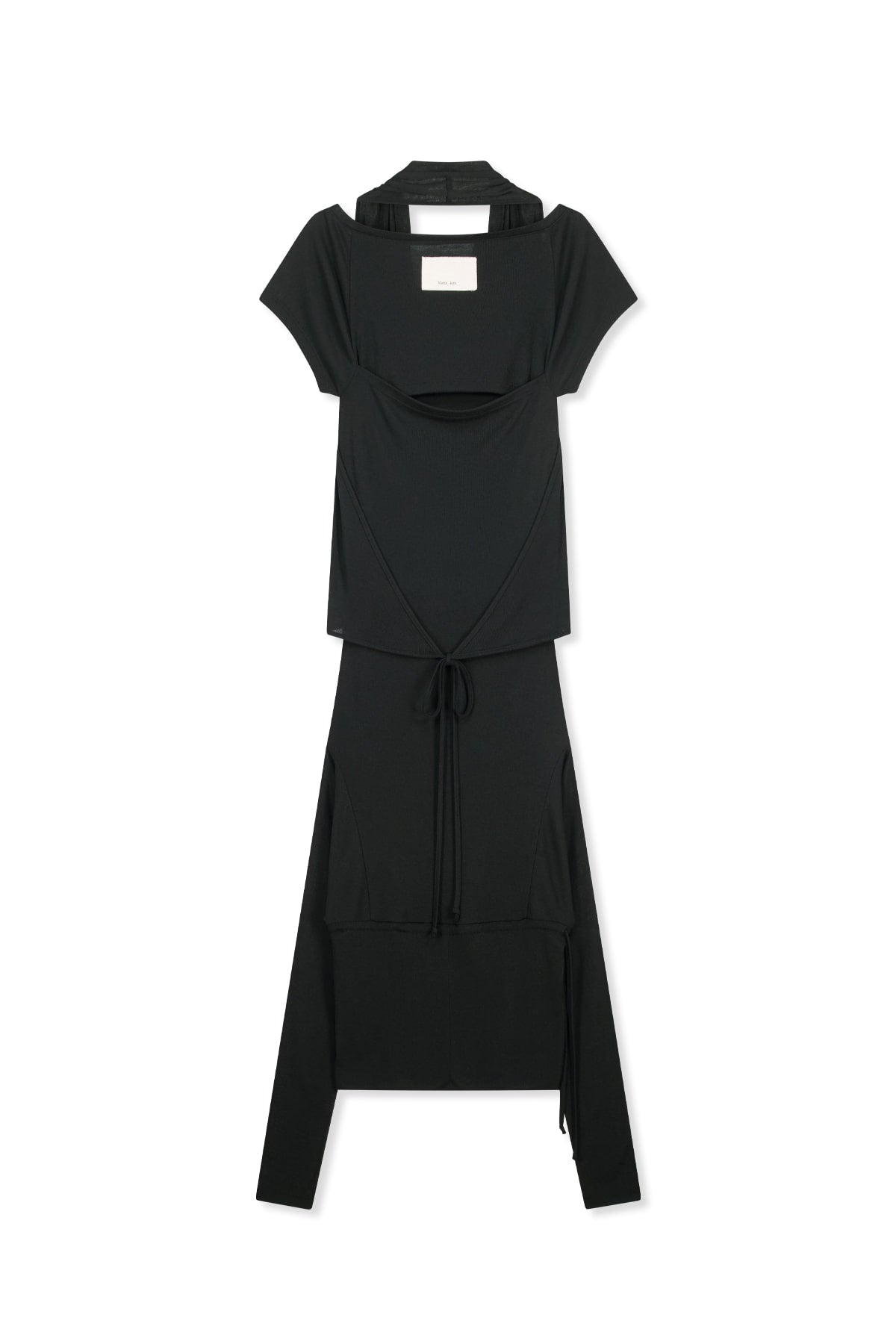 Matinkim Two Way Layered Jersey Dress IN Black