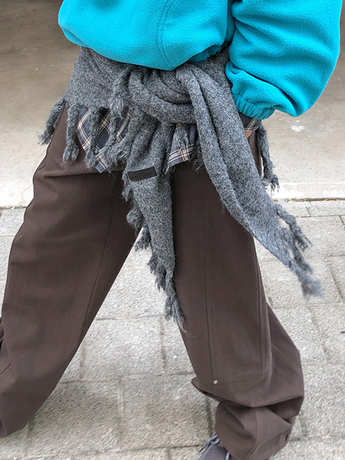 Raive Layering Tassel Knit Scarf