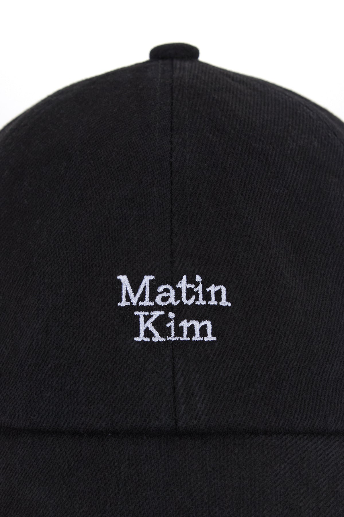 [matinkim] MATIN MINI LOGO DENIM BALL CAP IN BLACK