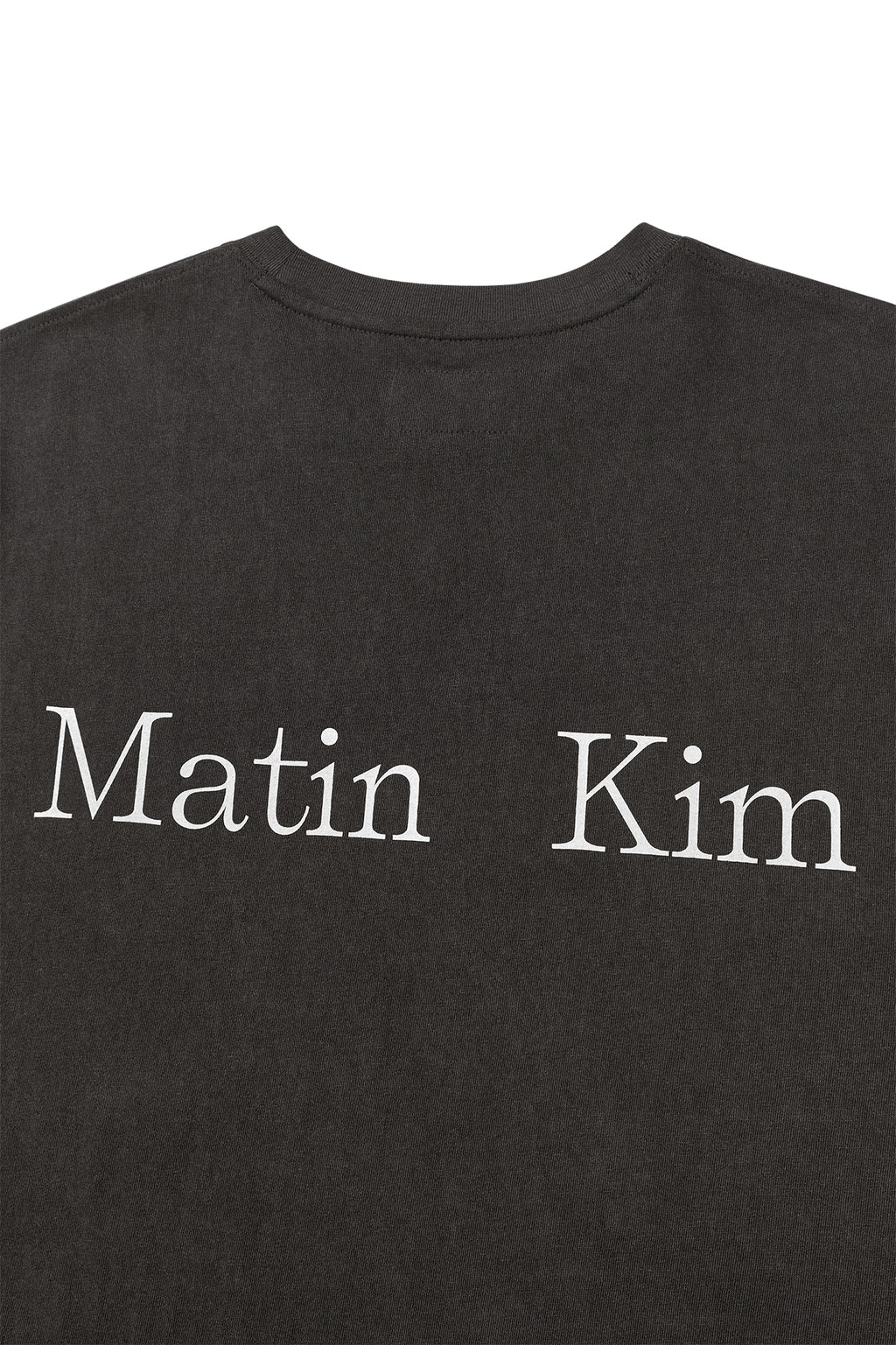Matinkim Vintage Washed Logo Top For Men IN Charcoal