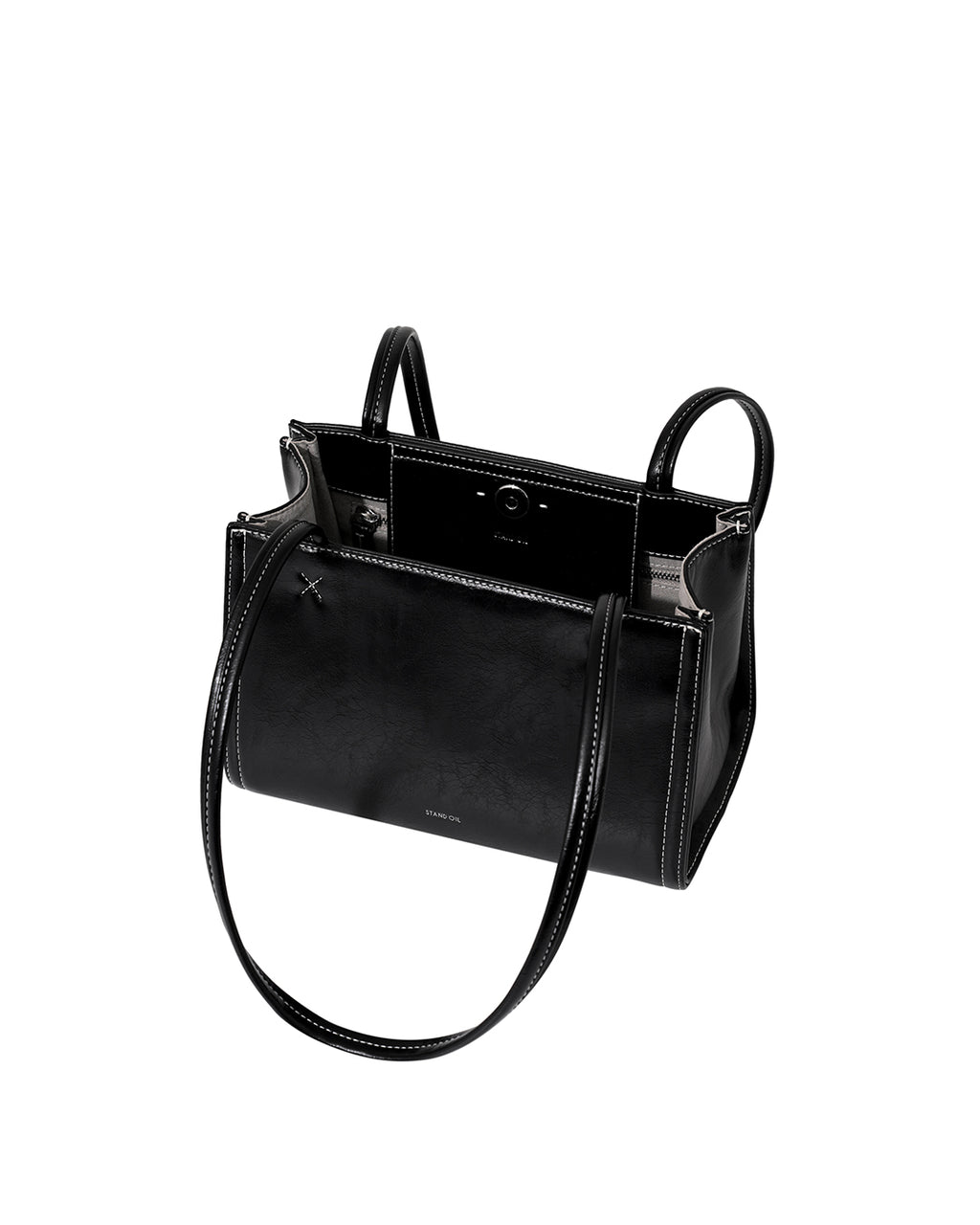 Tiny Oblong Bag in Stitch Black