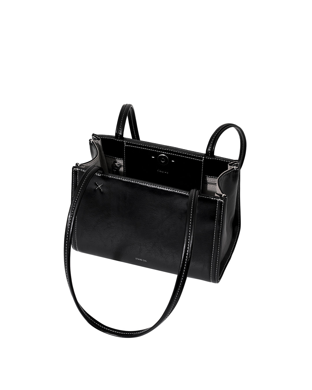 Tiny Oblong Bag in Stitch Black