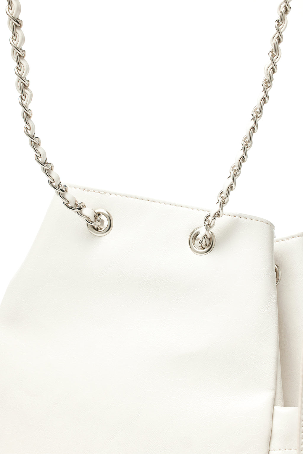 [matinkim] DRAW STRING RIBBON BACK PACK IN IVORY