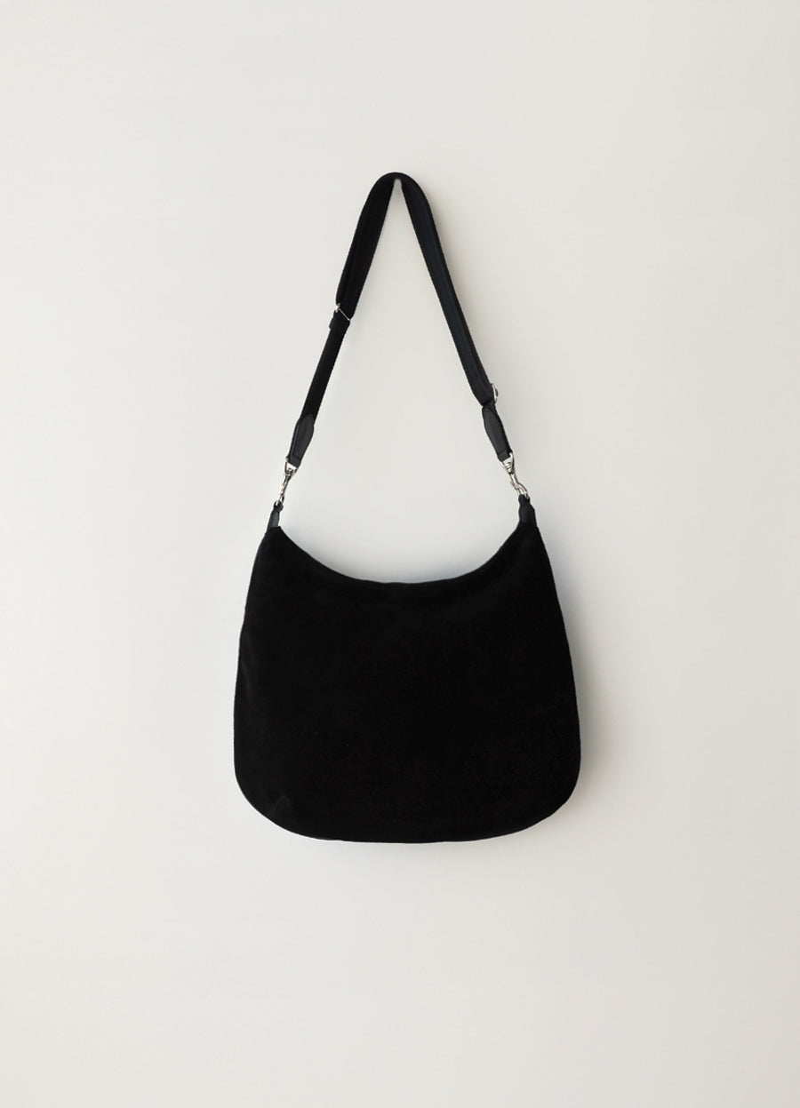 Nothing Written Balloon suede bag (Black)