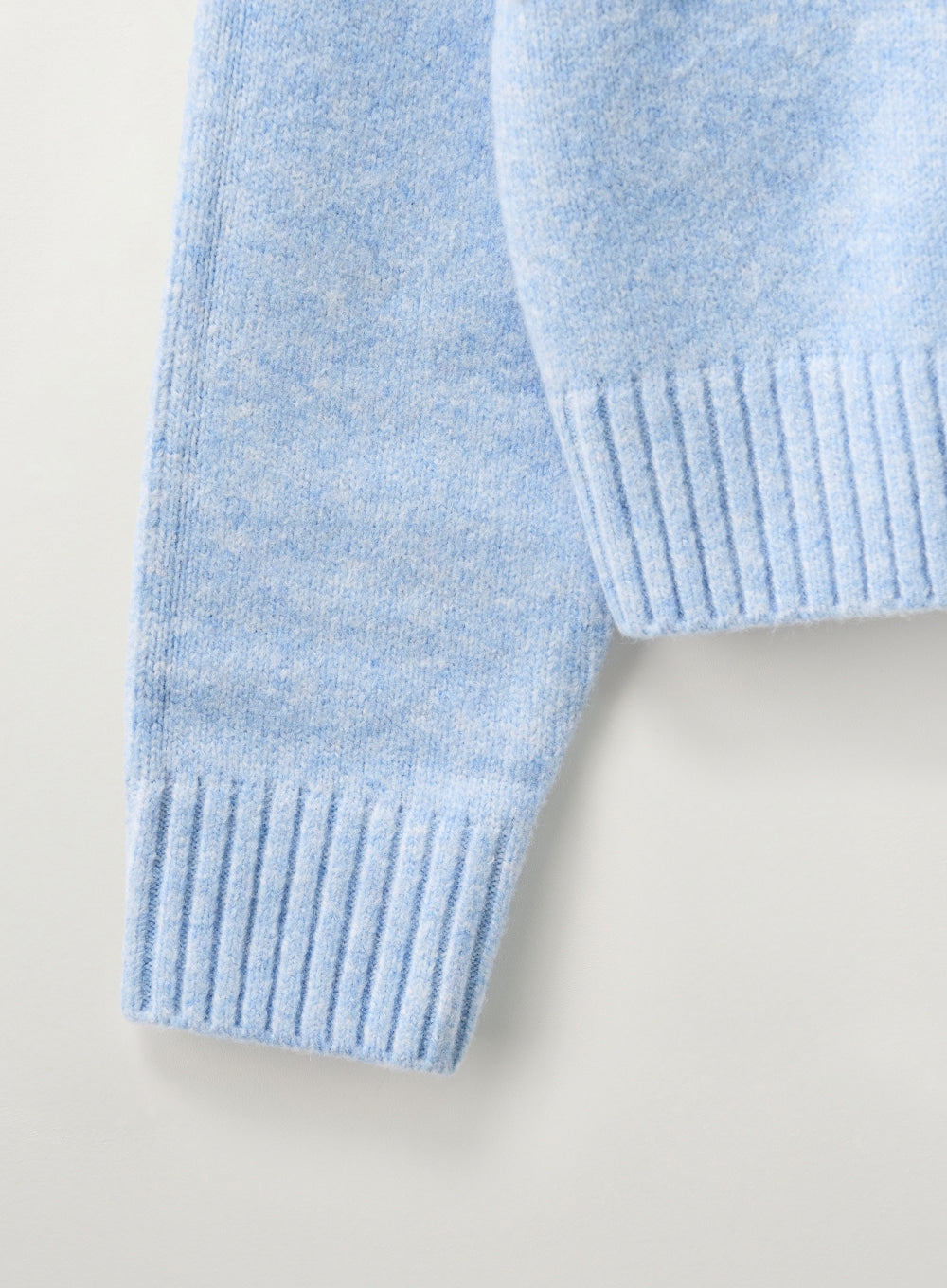 [satur] (W) Argyle V-Neck Pullover Knit - Sky Blue