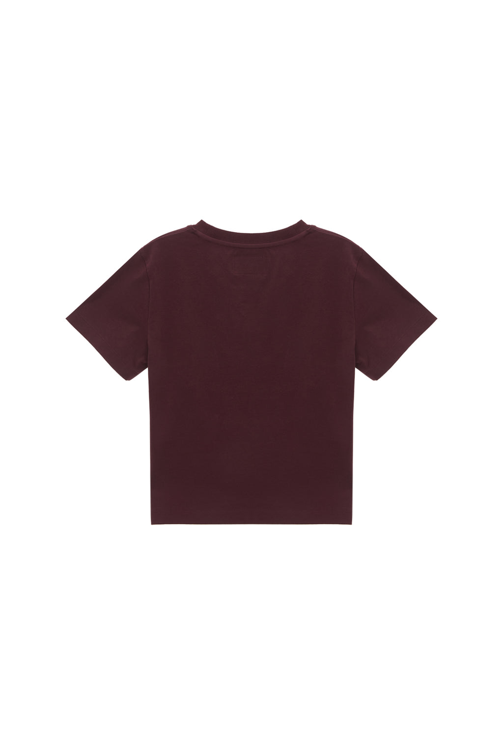 [matinkim] DAZZLE LETTERING CROP TOP IN BURGUNDY