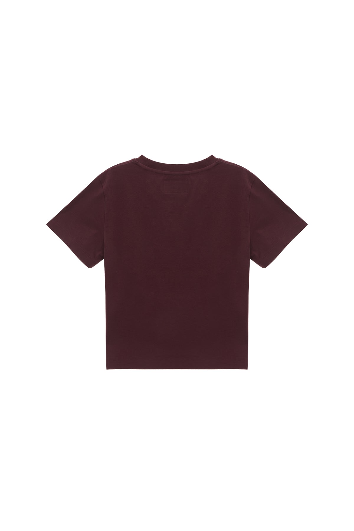 [matinkim] DAZZLE LETTERING CROP TOP IN BURGUNDY