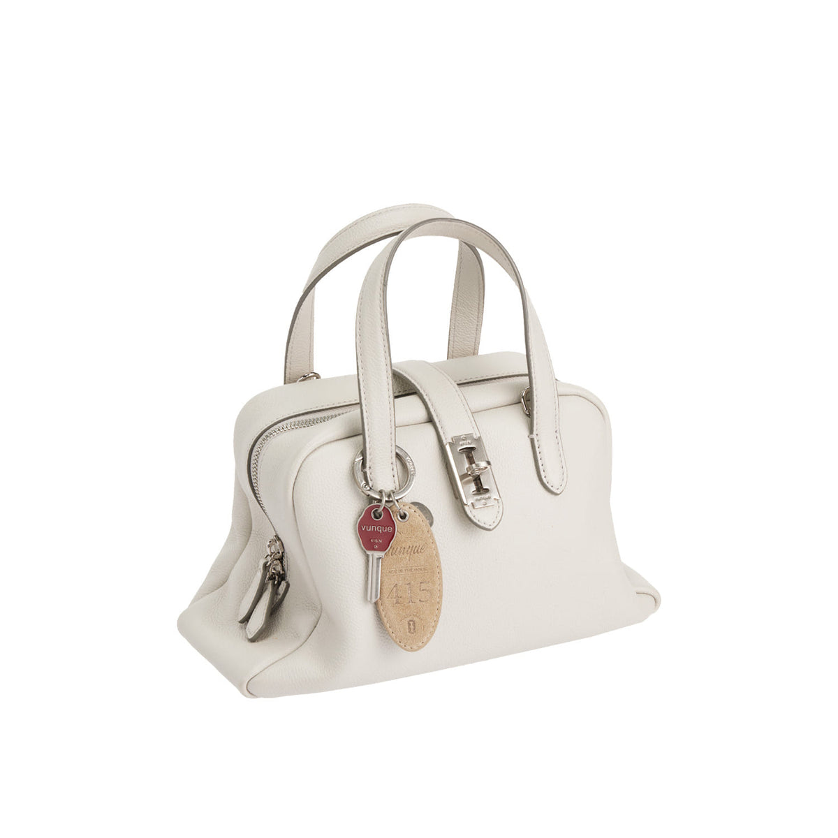 Vunque Suede Round Key Charm Soul Beige