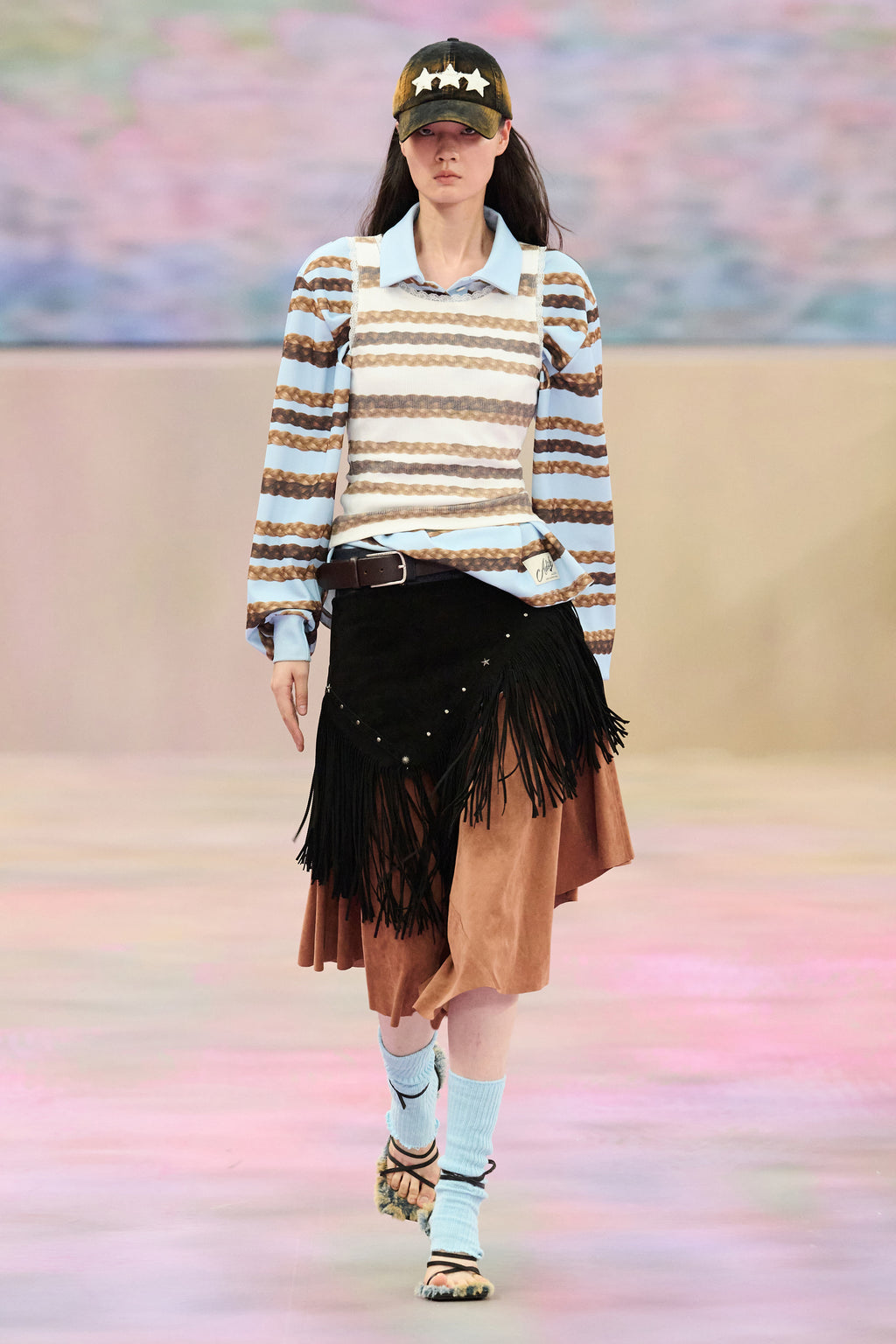 Andersson Bell Hair Braid Stripe Collar T-Shirt