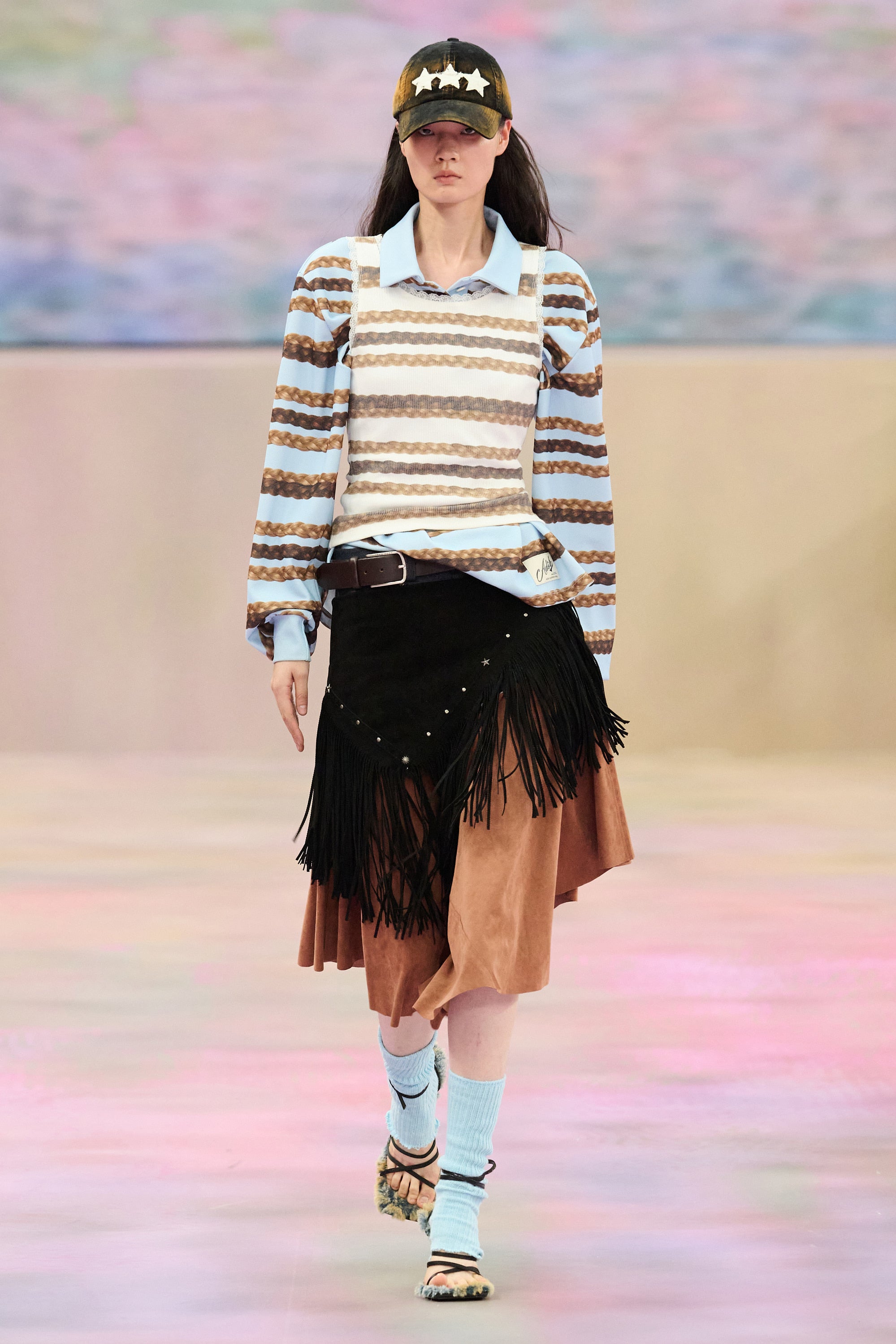 Andersson Bell Hair Braid Stripe Collar T-Shirt
