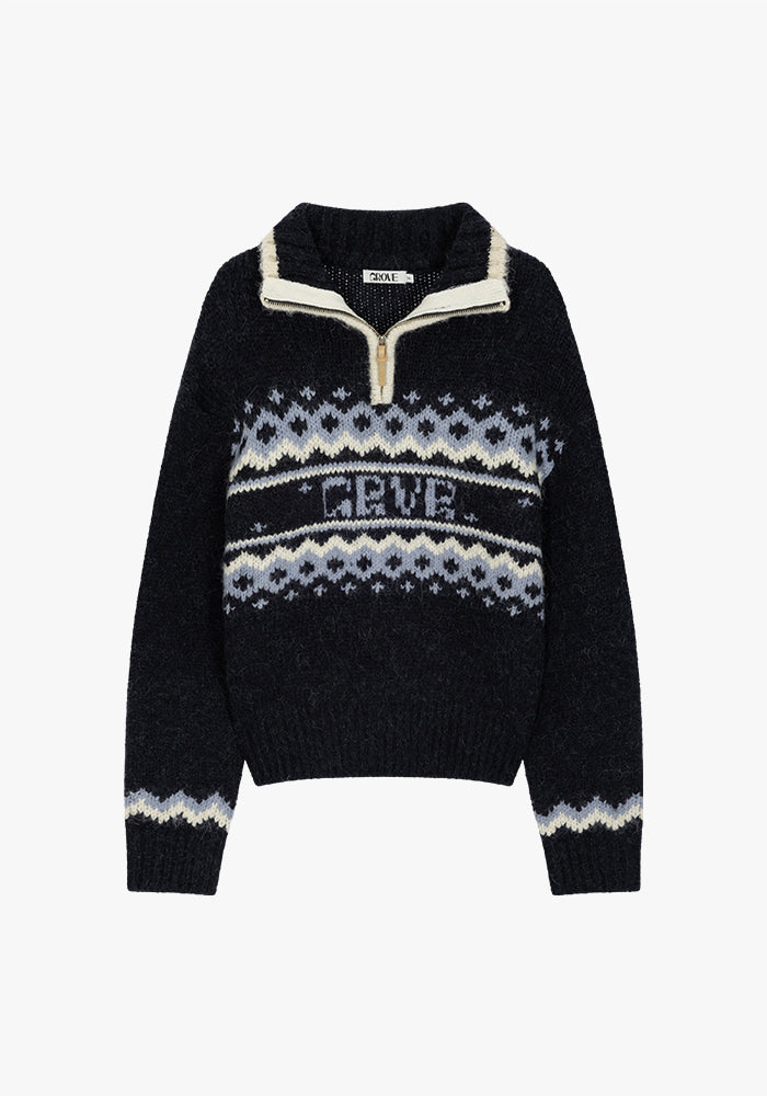 Grove Grvr Nordic Half Zip-Up Knit