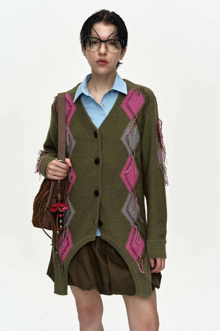 Andersson Bell Gartered Argyle Cardigan
