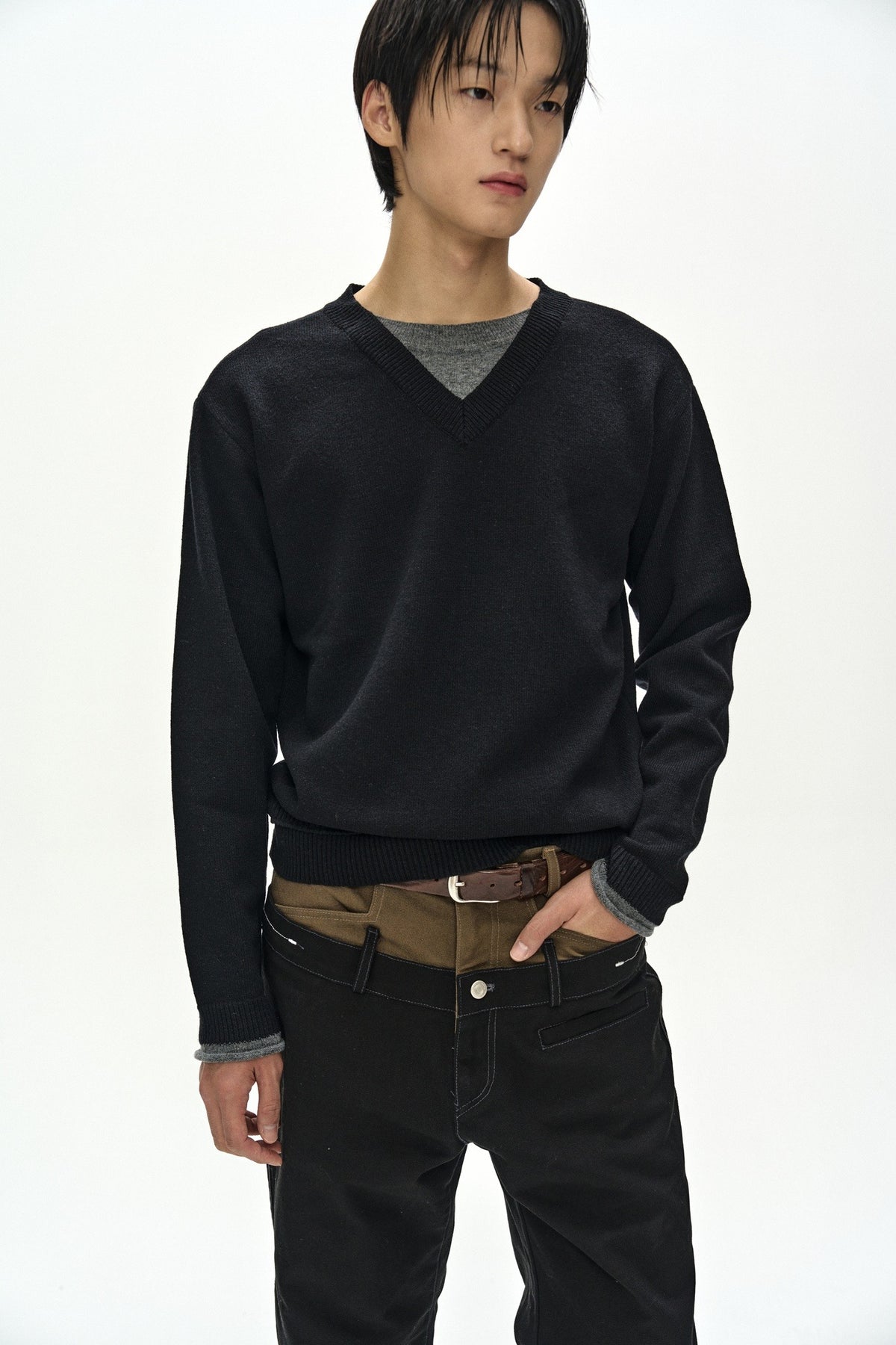 Andersson Bell Unisex Layered V-Neck Sweater