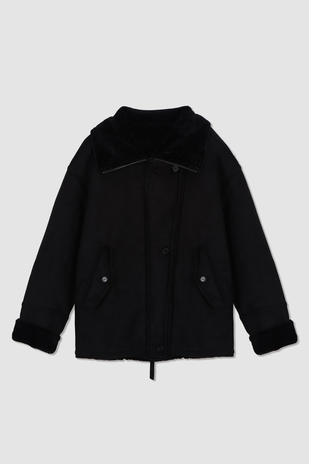 Matinkim Oversize Reversible Mustang Jumper IN Black