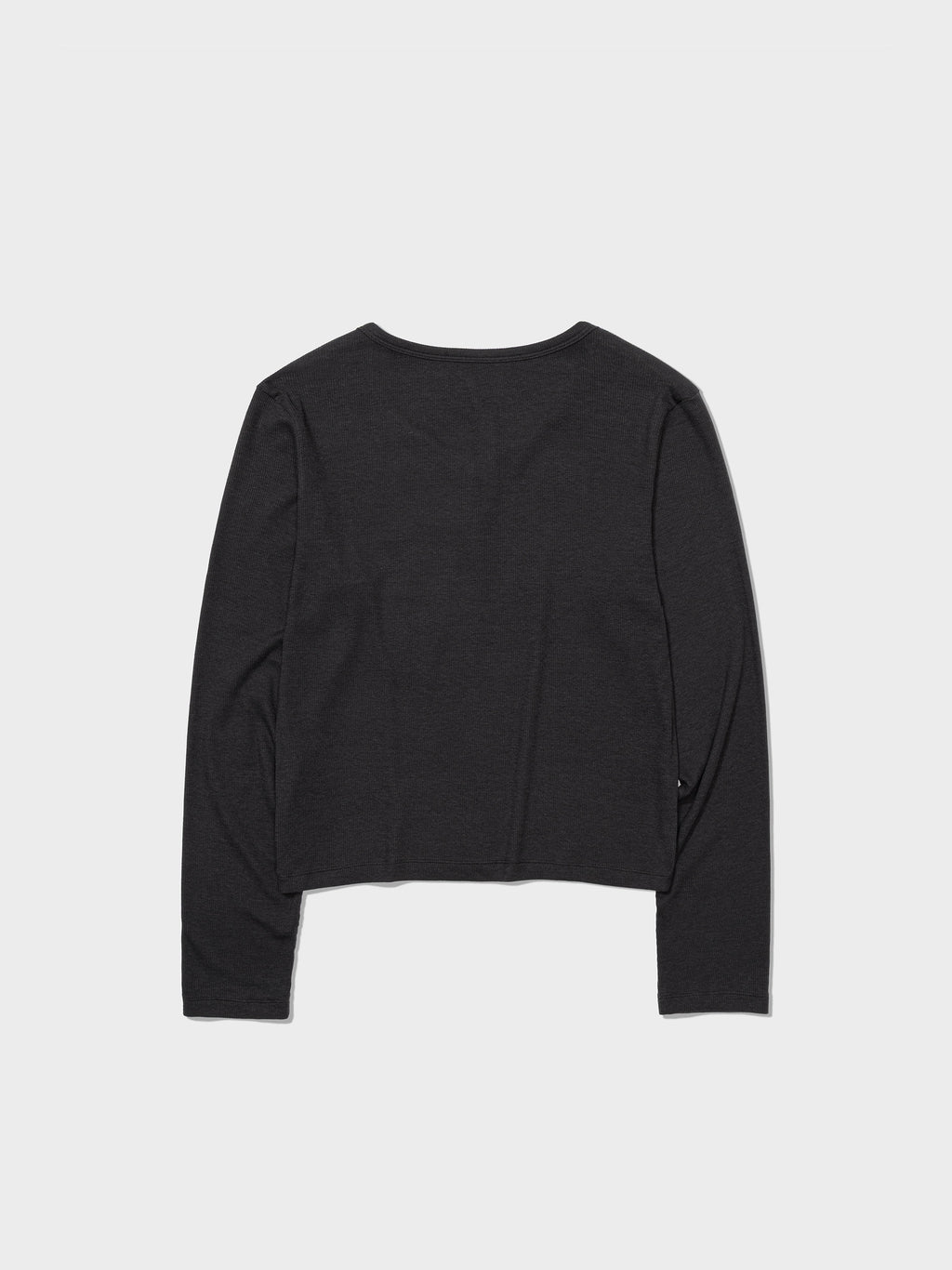 [Low Classic] Henry Neck Long Sleeve T-Shirt_Charcoal