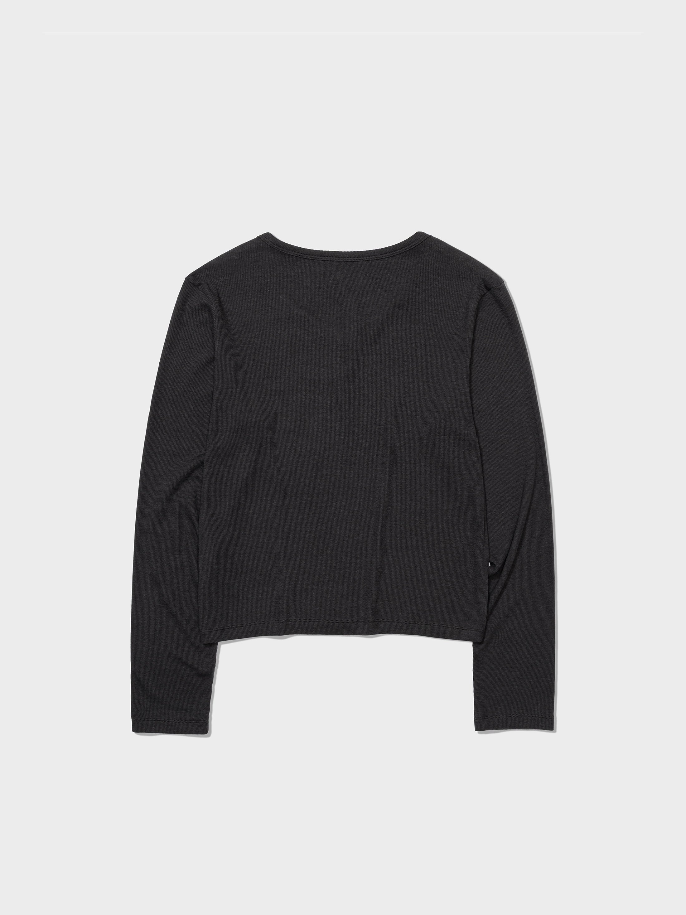 [Low Classic] Henry Neck Long Sleeve T-Shirt_Charcoal