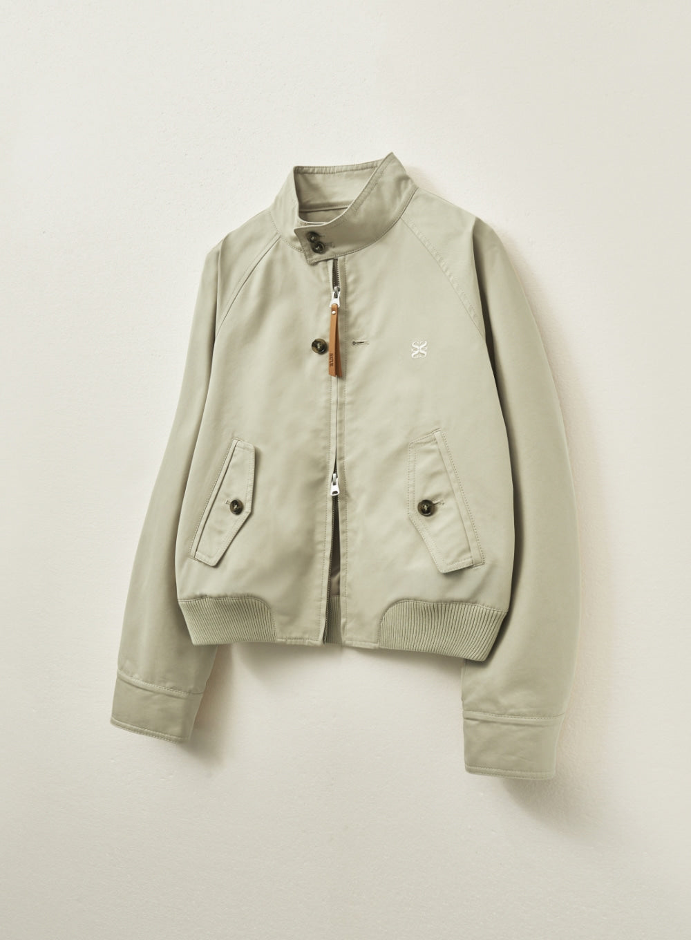 [satur] (W) Lecce Cotton Harrington Jacket - Natural Beige