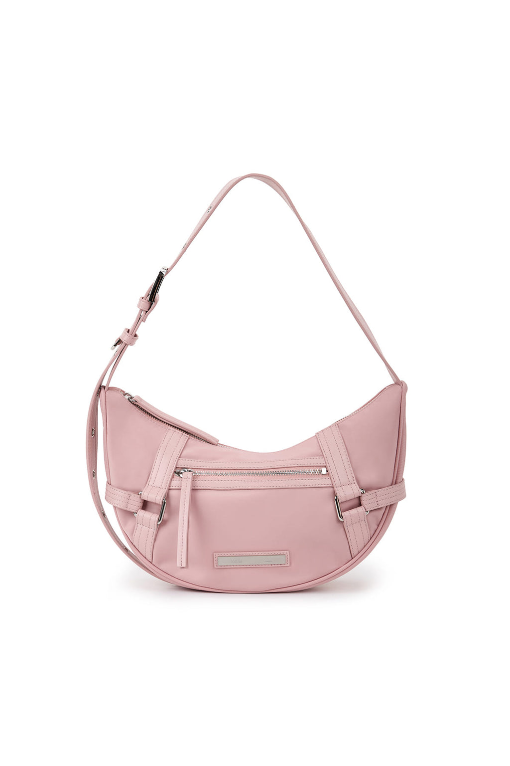 [matinkim] FABRIC ARC HOBO BAG IN LIGHT PINK