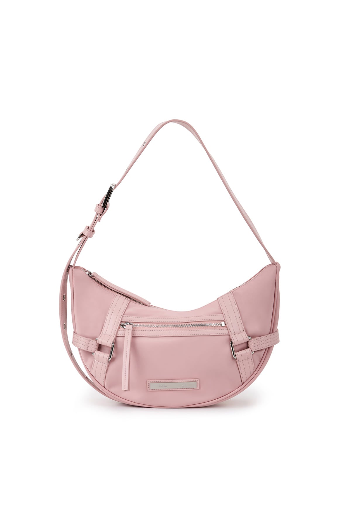 [matinkim] FABRIC ARC HOBO BAG IN LIGHT PINK