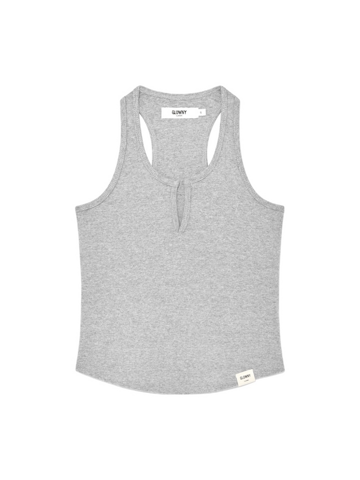 GLOWNY G Racerback Tank (Melange Gray)
