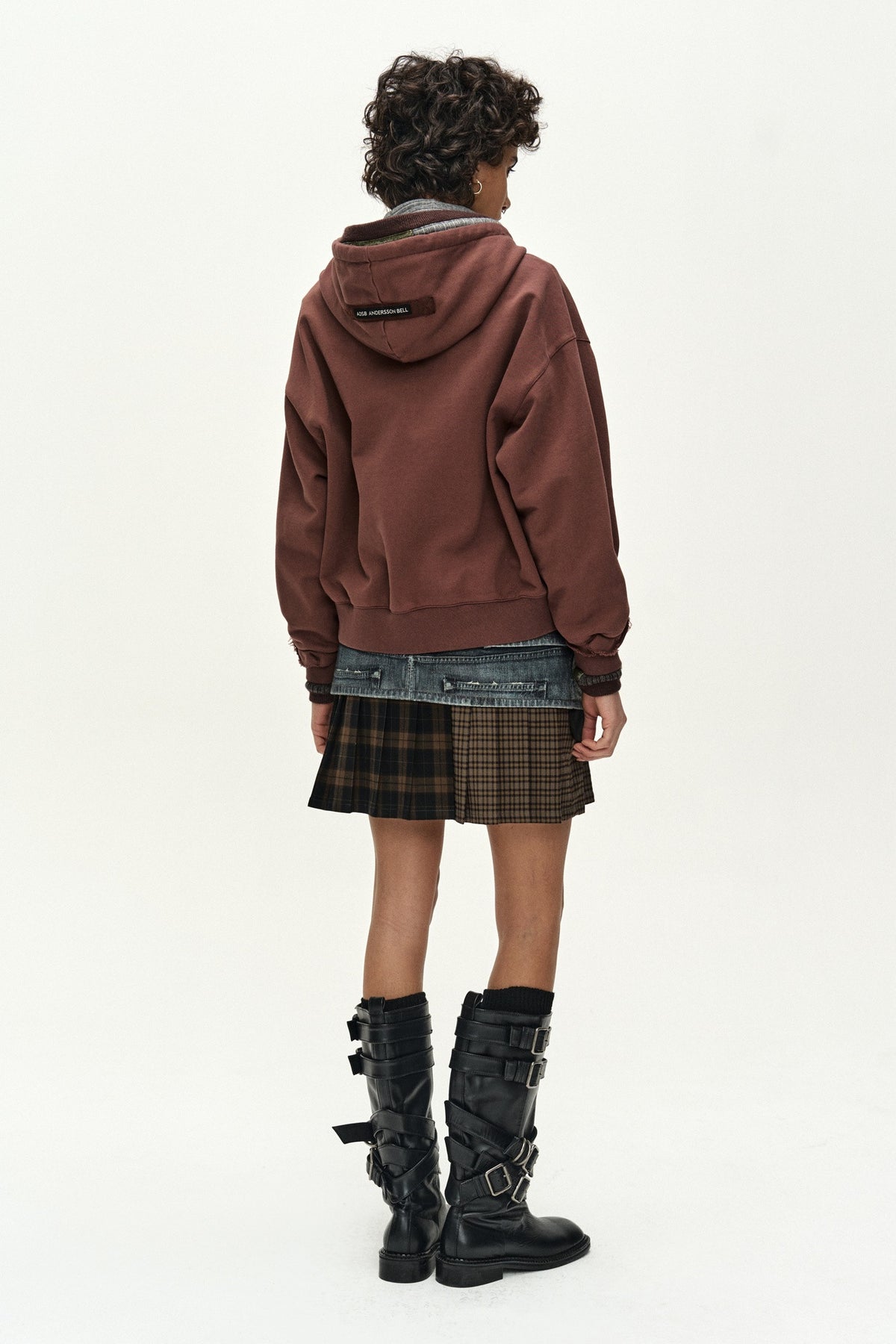 Andersson Bell Double Belt Printed Mini Skirt