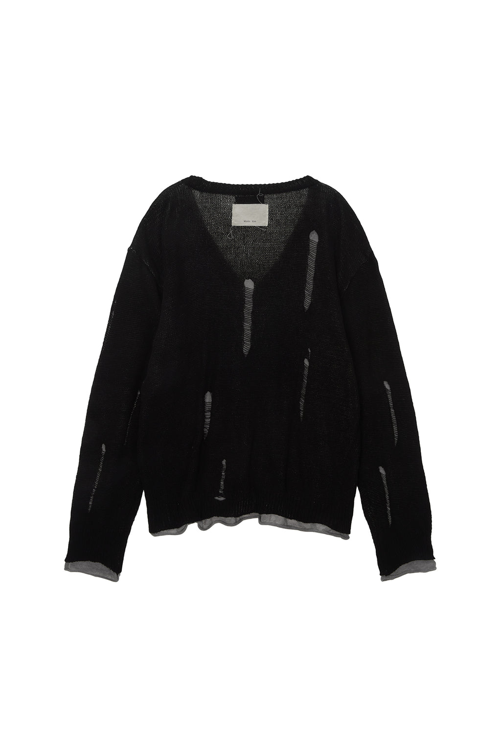 Matinkim Layered Damage Cardigan IN Black