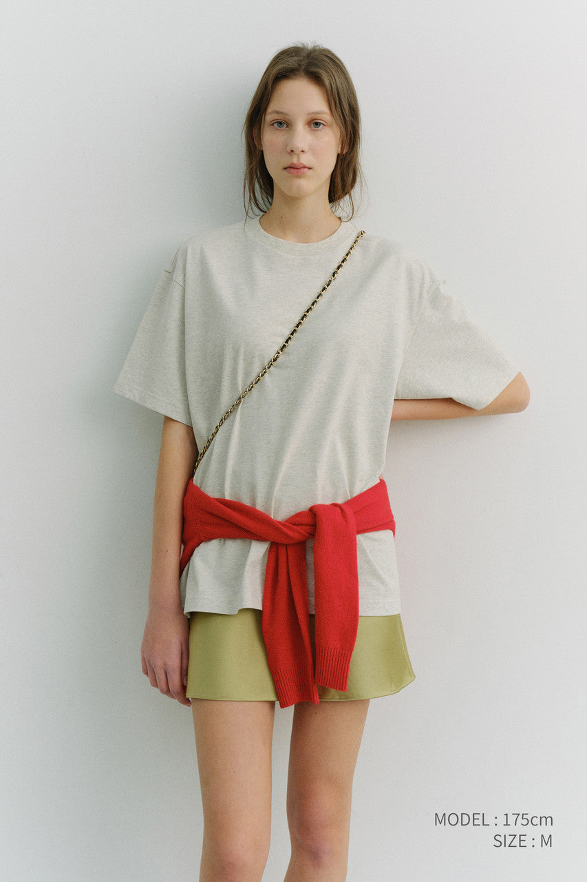 Dunst Unisex Loose T-Shirt Oatmeal Melange