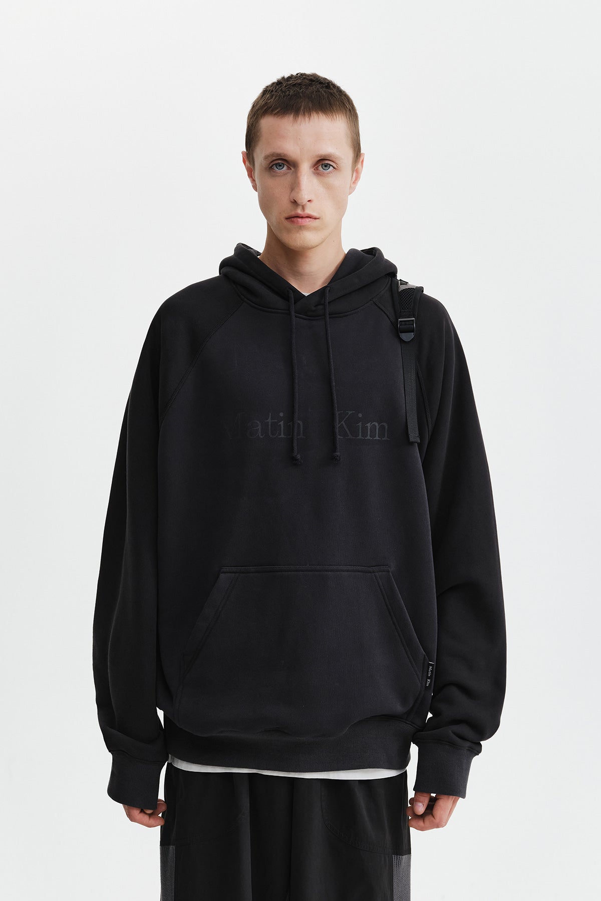 Matinkim Color Block Logo Hoody Top IN Black