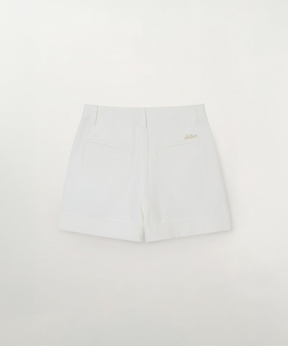 Satur (W) Pocket Cotton Chino Shorts - White